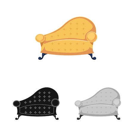 Isolated object of furniture and apartment logo. Collection of furniture and home stock symbol for web.のイラスト素材