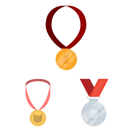 Isolated object of gold and award sign. Collection of gold and winner stock vector illustration.のイラスト素材