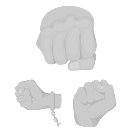 Vector design of fist and punch symbol. Collection of fist and hand stock symbol for web.のイラスト素材