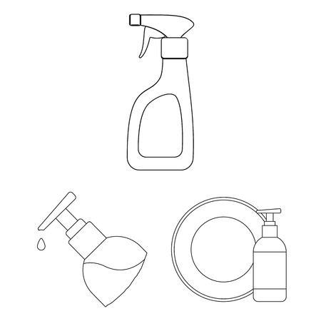 Isolated object of sprayer and liquid symbol. Set of sprayer and pesticide stock vector illustration.のイラスト素材