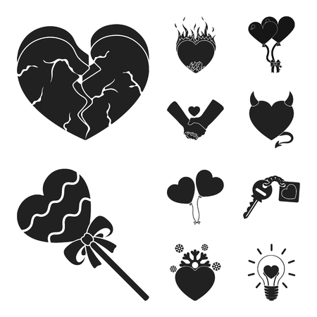 Vector illustration of abstract and shape sign. Set of abstract and love vector icon for stock.のイラスト素材