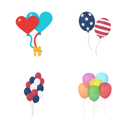 Vector illustration of happy and fun sign. Set of happy and balloon stock symbol for web.のイラスト素材