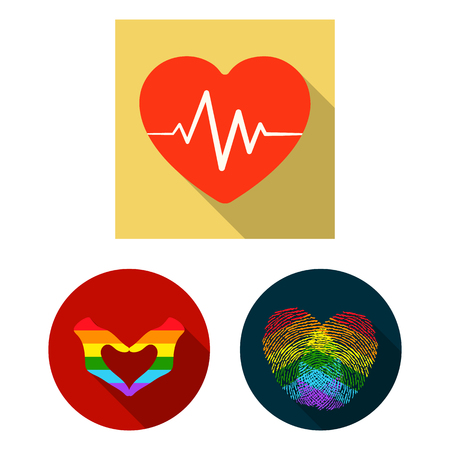 Vector illustration of abstract and shape icon. Collection of abstract and love stock symbol for web.のイラスト素材