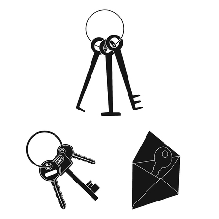 Vector illustration of key  and protection logo. Set of key  and security vector icon for stock.のイラスト素材
