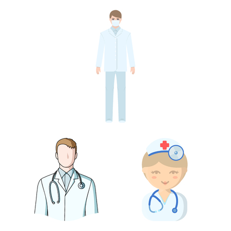 Isolated object of medical and hospital logo. Collection of medical and healthcare stock vector illustration.のイラスト素材