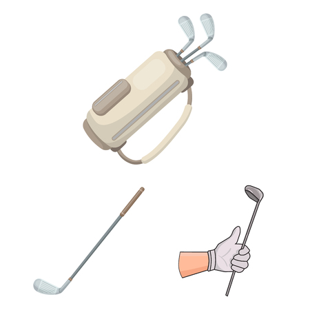 Vector illustration of stick and field symbol. Set of stick and club stock vector illustration.のイラスト素材