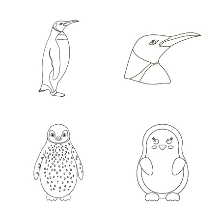 Vector illustration of cute and snow logo. Collection of cute and happy stock symbol for web.のイラスト素材