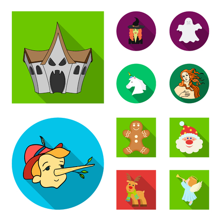 Isolated object of tale and character logo. Collection of tale and cute stock vector illustration.のイラスト素材