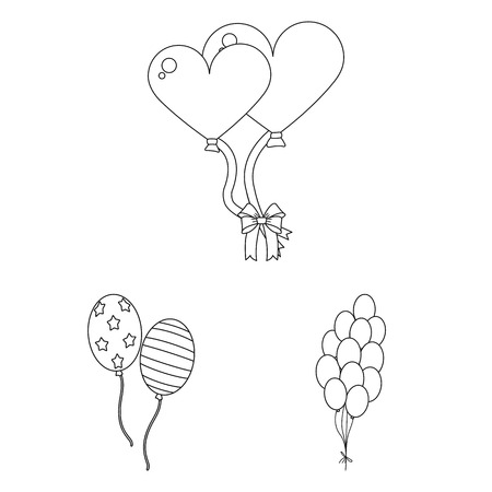 Vector illustration of happy and fun sign. Collection of happy and balloon vector icon for stock.のイラスト素材