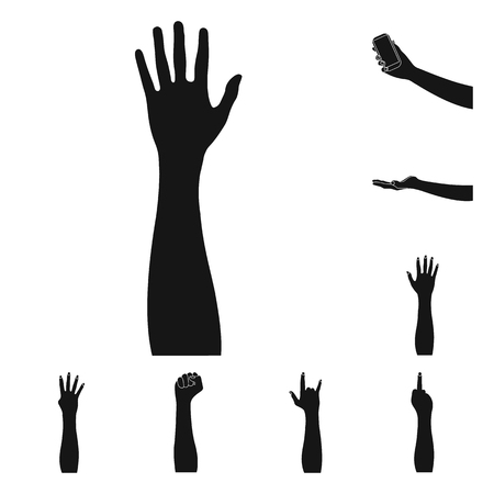 Vector design of animated and thumb sign. Collection of animated and gesture stock symbol for web.のイラスト素材