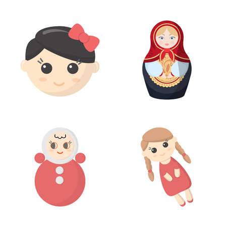Vector design of toy and pretty logo. Collection of toy and cute stock symbol for web.のイラスト素材