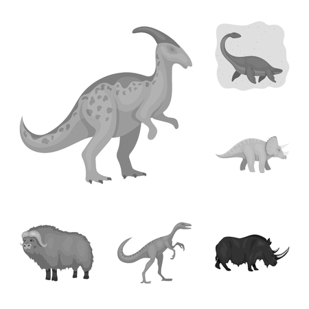 Isolated object of animal and character sign. Set of animal and ancient  stock symbol for web.のイラスト素材