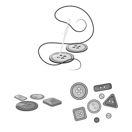 Vector illustration of button  and circle sign. Collection of button  and banner stock symbol for web.のイラスト素材