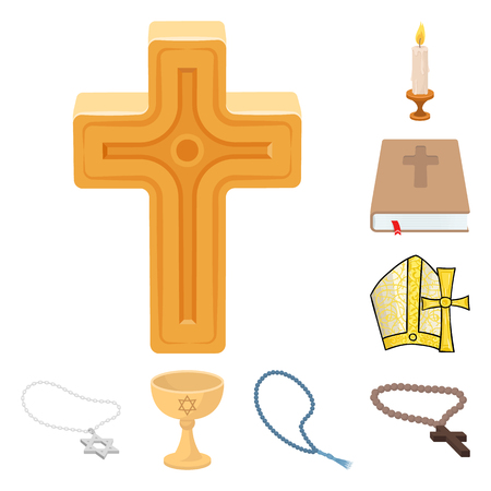 Vector illustration of muslim and items symbol. Set of muslim and candle stock symbol for web.のイラスト素材