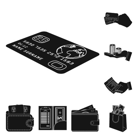 Isolated object of payment and loan icon. Collection of payment and financial stock vector illustration.のイラスト素材