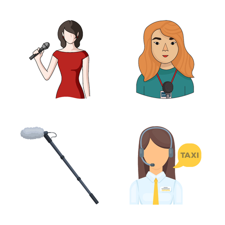 Vector illustration of karaoke and music symbol. Set of karaoke and club vector icon for stock.のイラスト素材