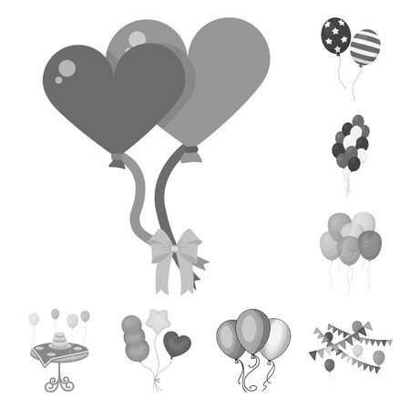 Isolated object of happy and fun icon. Collection of happy and balloon stock vector illustration.のイラスト素材