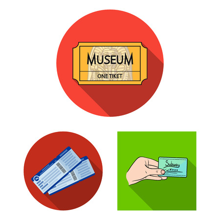 Isolated object of ticket and movie icon. Collection of ticket and concert stock vector illustration.のイラスト素材