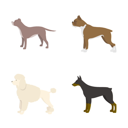 Isolated object of cute and puppy symbol. Set of cute and animal stock vector illustration.のイラスト素材