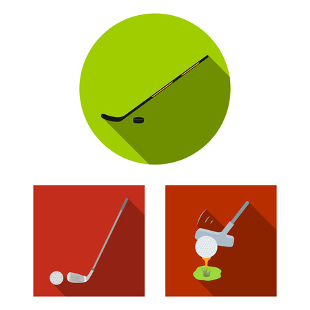 Design of stick and field logo.のイラスト素材