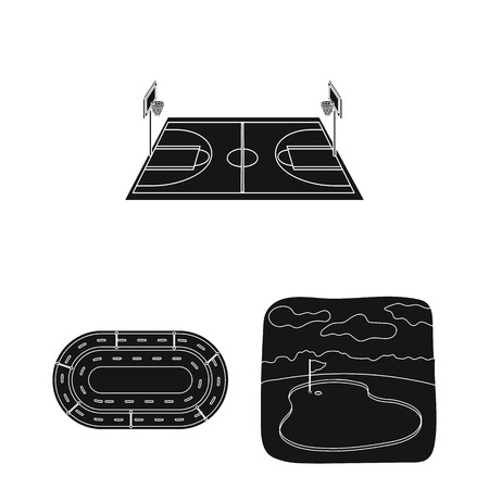 Isolated object of field and sport sign.のイラスト素材
