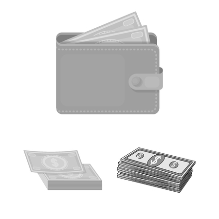 Isolated object of payment and loan logo. Set of payment and financial stock symbol for web.のイラスト素材