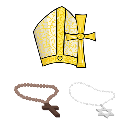 Isolated object of muslim and items logo. Collection of muslim and candle vector icon for stock.のイラスト素材