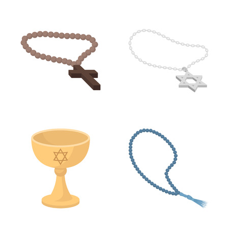 Vector design of muslim and items symbol. Set of muslim and candle stock vector illustration.のイラスト素材