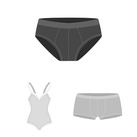 Isolated object of bikini and fashion icon. Collection of bikini and swimsuit stock symbol for web.のイラスト素材