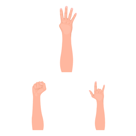 Isolated object of animated and thumb logo. Set of animated and gesture stock symbol for web.のイラスト素材