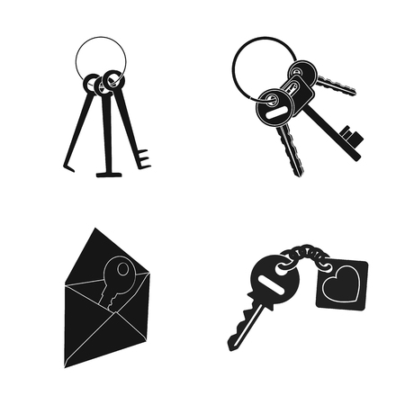 Vector illustration of key  and protection icon. Collection of key  and security vector icon for stock.のイラスト素材
