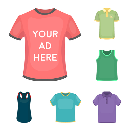 Vector illustration of clothes and wear icon. Collection of clothes and short stock vector illustration.のイラスト素材