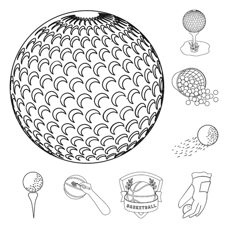Isolated object of ball and soccer sign. Collection of ball and basketball stock vector illustration.のイラスト素材