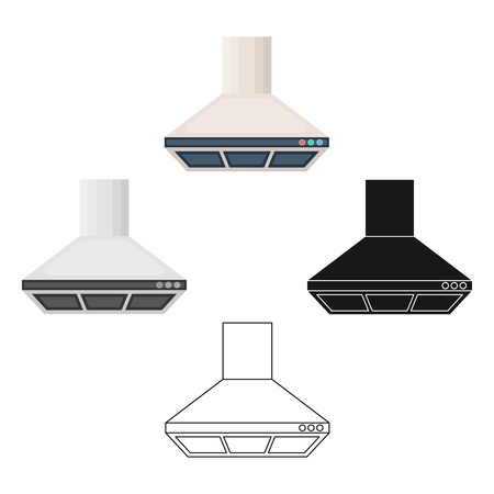 Exhaust hood icon in cartoon style isolated on white background. Kitchen symbol stock vector illustration.のイラスト素材