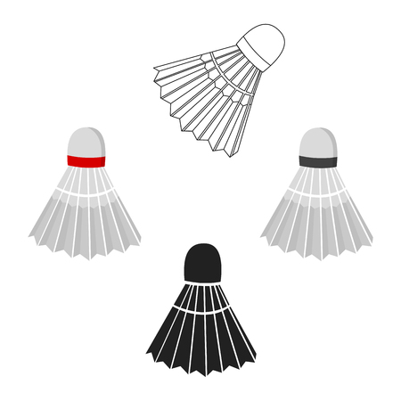 Badminton icon cartoon. Single sport icon from the big fitness, healthy, workout cartoon.のイラスト素材