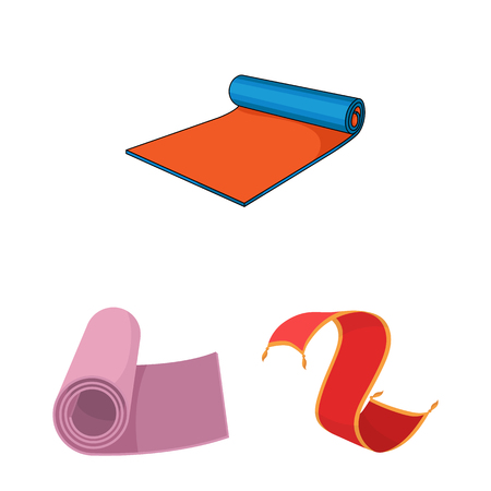 Vector illustration of carpet and persian sign. Set of carpet and border stock symbol for web.のイラスト素材