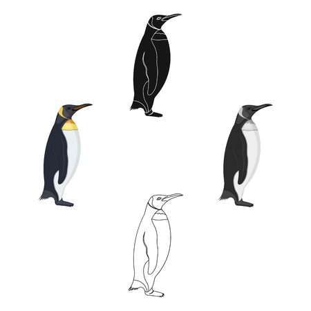 Penguin, flightless sea bird. The Imperial Penguin single icon in cartoon style vector symbol stock illustration web.のイラスト素材