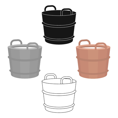 Milk bucket icon cartoon. Single bio, eco, organic product icon from the big milk cartoon.のイラスト素材