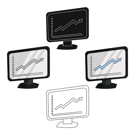 Growing graphic icon in cartoon style isolated on white background. Conference and negetiations symbol stock vector illustration.のイラスト素材