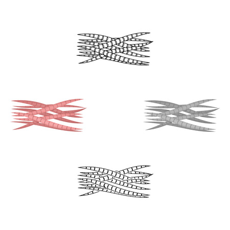 Muscle icon in cartoon style isolated on white background. Organs symbol stock vector illustration.のイラスト素材