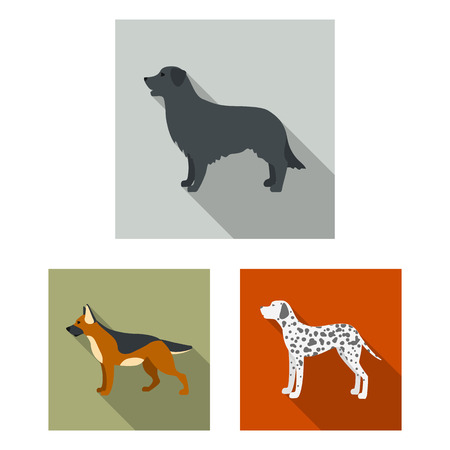 Vector illustration of cute and puppy logo. Set of cute and animal stock vector illustration.のイラスト素材