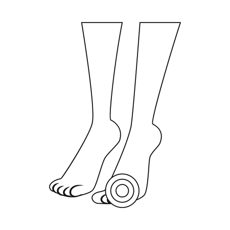 Vector illustration of bone and inflammation. Collection of bone and wound vector icon for stock.のイラスト素材