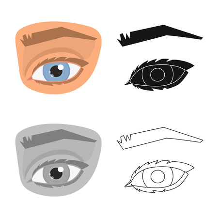 Isolated object of body and part icon. Set of body and anatomy stock vector illustration.のイラスト素材