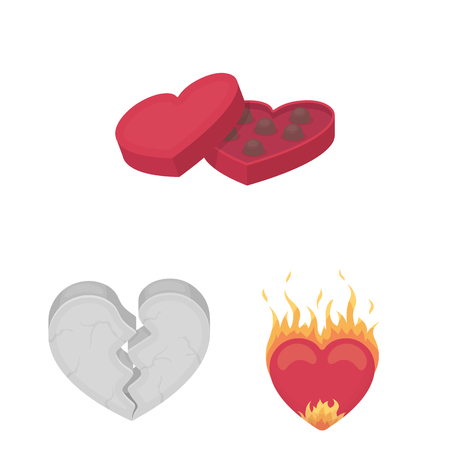 Vector illustration of abstract and shape sign. Collection of abstract and love stock symbol for web.のイラスト素材