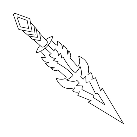 Vector illustration of sword  and dagger  logo. Set of sword  and weapon vector icon for stock.のイラスト素材