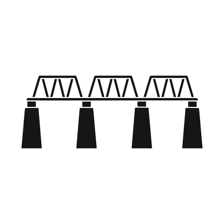 Vector design of bridgework and bridge logo. Collection of bridgework and landmark stock vector illustration.のイラスト素材