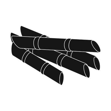 Vector design of sugarcane and cane logo. Collection of sugarcane and field stock vector illustration.のイラスト素材