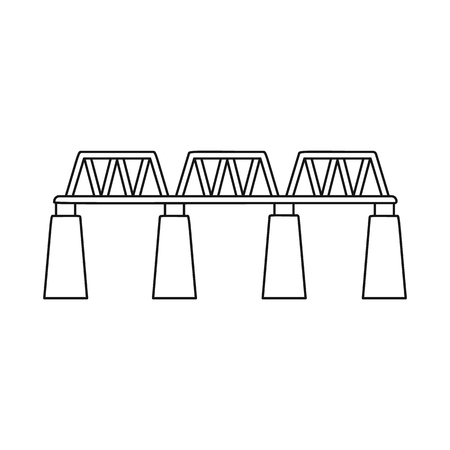 Vector design of bridgework and bridge sign. Collection of bridgework and landmark vector icon for stock.のイラスト素材