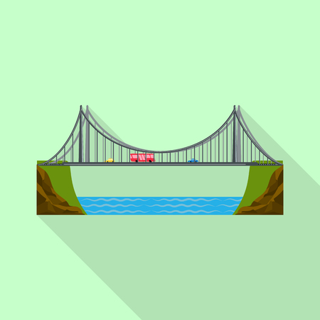 Isolated object of bridgework and bridge icon. Collection of bridgework and landmark vector icon for stock.のイラスト素材