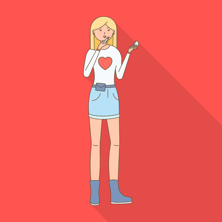 Vector design of woman and body logo. Collection of woman and style stock symbol for web.のイラスト素材